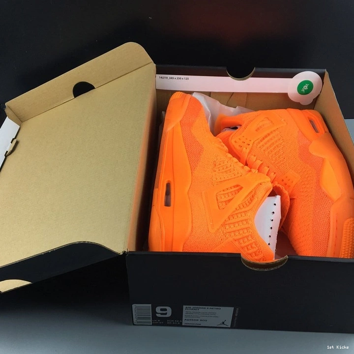 4 Flyknit AQ3559-800 Retro Jordan Orange 1015